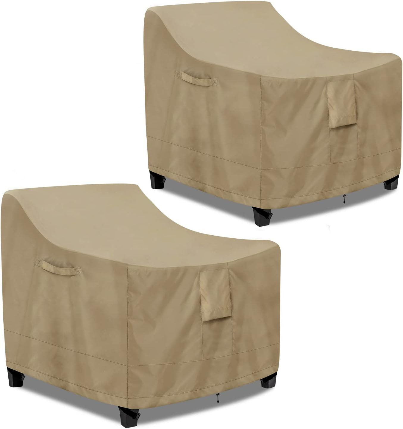 2 Pack Waterproof Outdoor Chair Covers Patio Furniture Air Vent Padded Handles 3