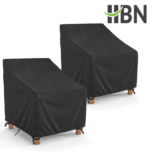 HBN 2 Pcs Outdoor Chair Covers, Patio Furniture Covers,  Lawn Furnitures Covers