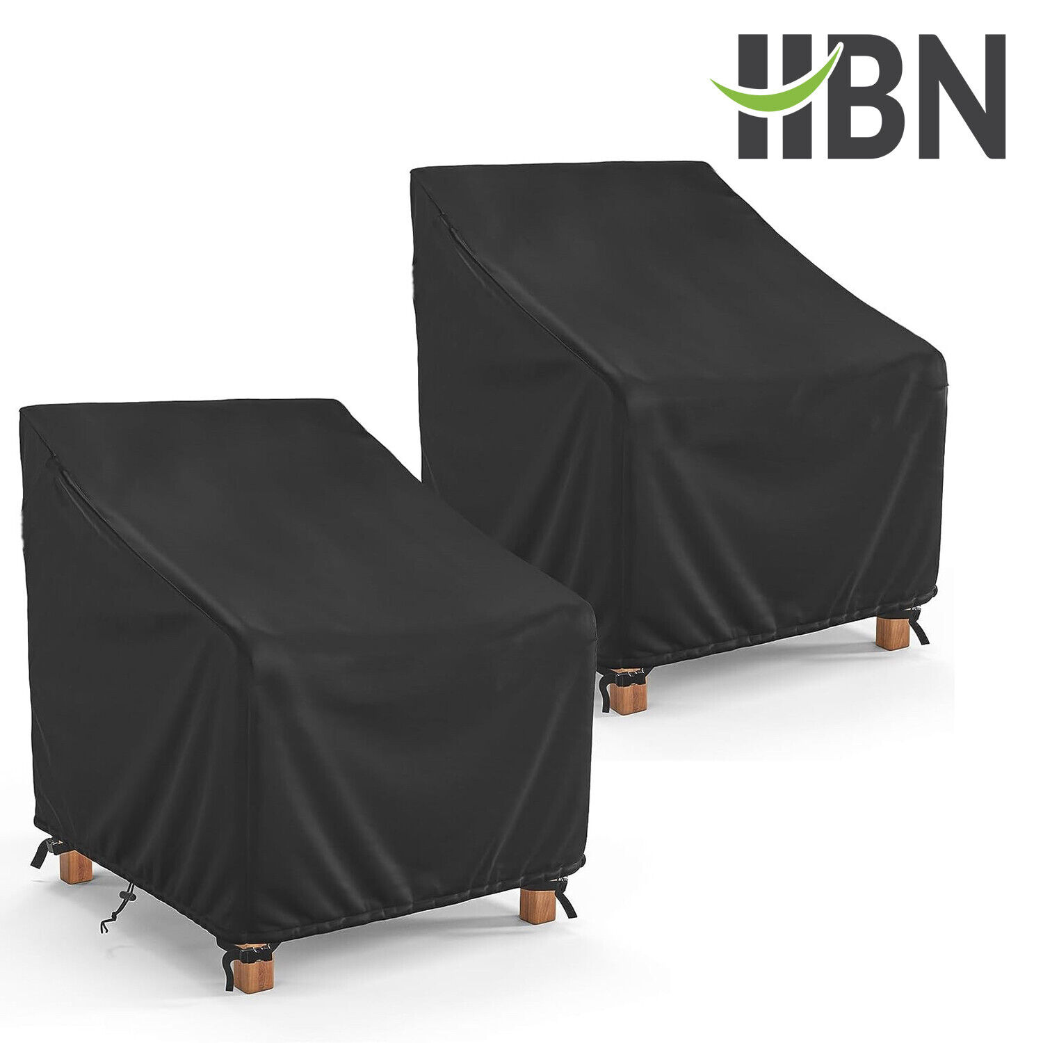 HBN 2 Pcs Outdoor Chair Covers, Patio Furniture Covers,  Lawn Furnitures Covers