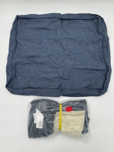 Outdoor Chair Seat Cushion Cover Only 2 Pack Denim Blue Ovios Zipper Close
