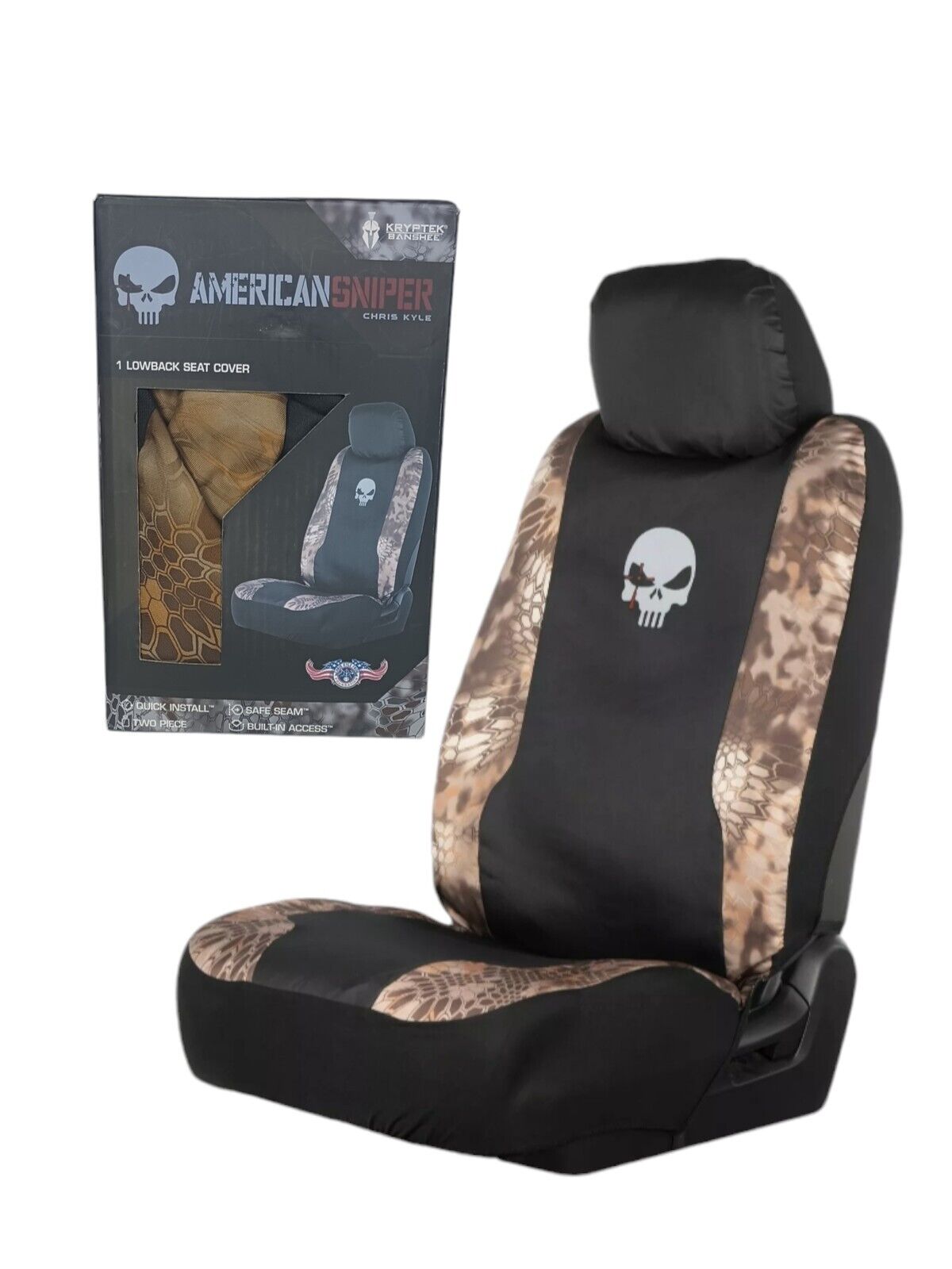 Kryptek Chris Kyle Seat Cover Bucket Chair Truck SUV Banshee Sniper Outdoor Camo