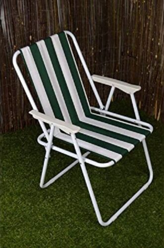 Redwood Folding Canvas Camping / Festival / Outdoor Chair With Plastic Arm Rests