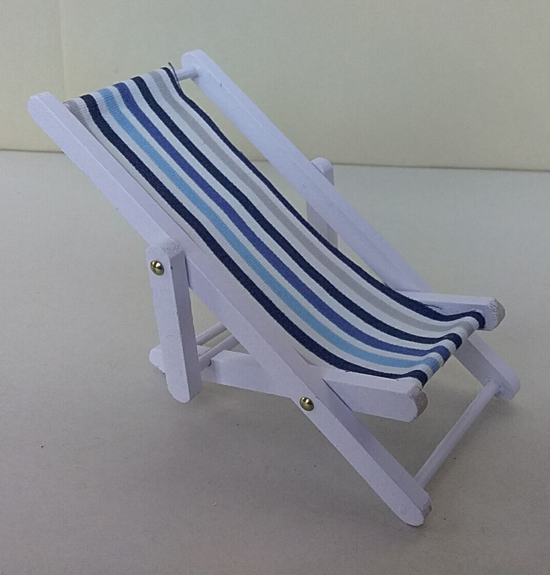 Dollhouse Miniature Fairy Garden Folding Yard Beach Chair 1:12