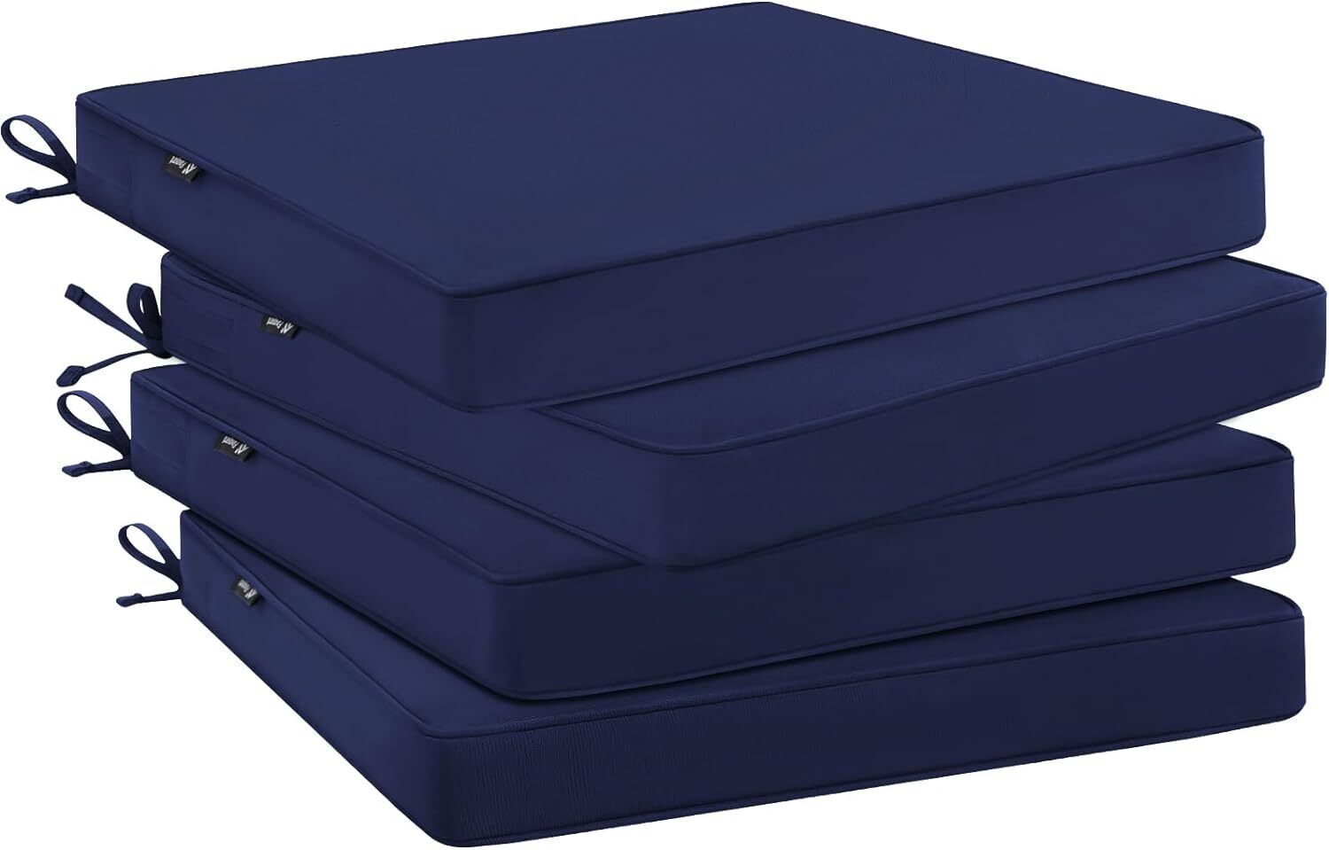 Favoyard Outdoor Chair Cushions 19"W x 19"D x 2"T Set 19 x 19 Inch, Navy Blue