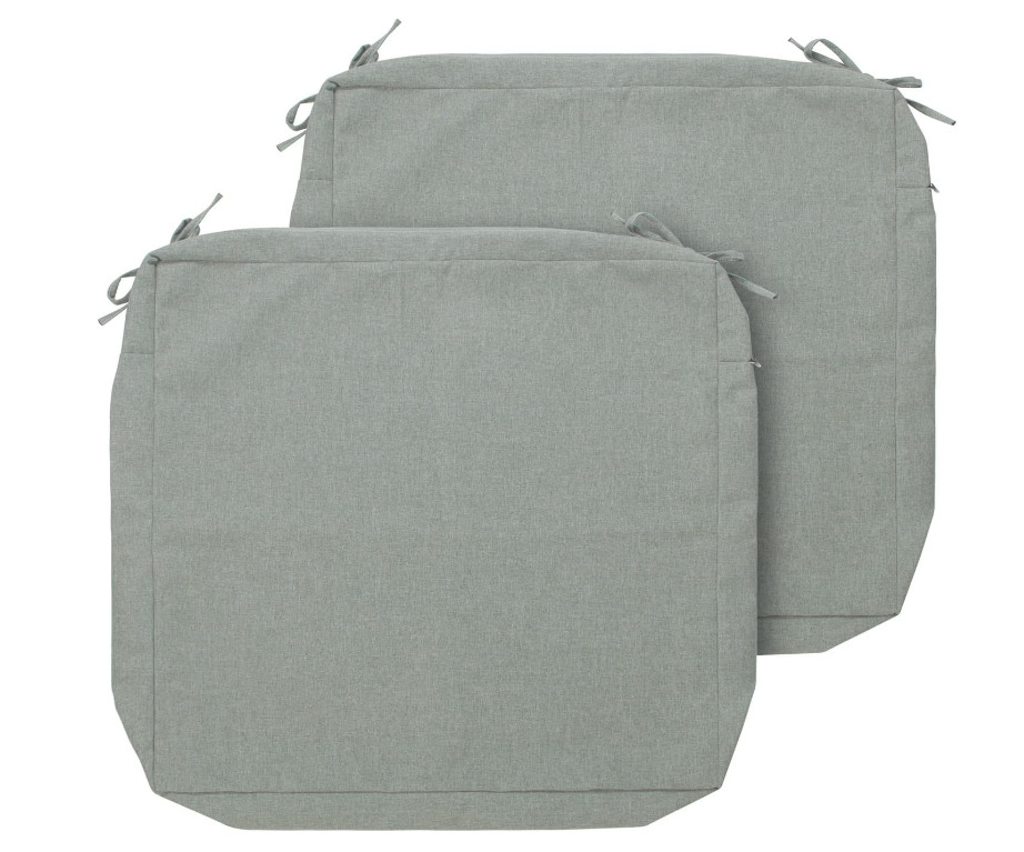 2 Pack Outdoor Cushion Covers 24" X 24" X 4", Outdoor Chair Cushion Gray- NIP