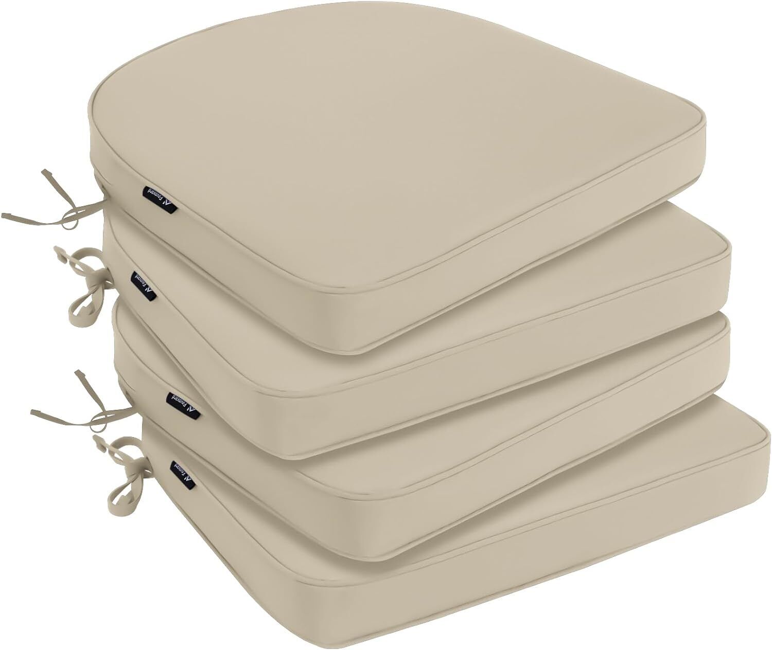 Favoyard Outdoor Chair Cushions 19"x19"x2" Set of 4 19 x 19 Inch, Beige