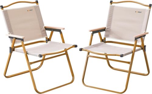 BOOSDEN Camping Chair, Set of 2, Outdoor Garden Folding Chair