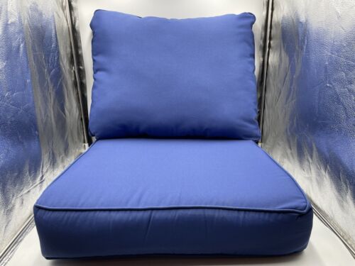 Replacement Cushions Outdoor Chair 25 X 20 In Navy Blue New In Box