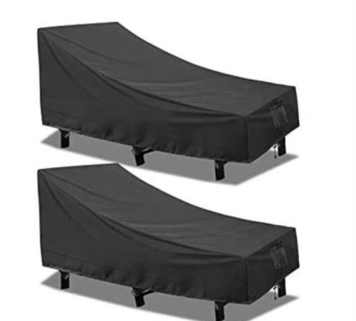2 Pack PureFit Outdoor Chaise Lounge Cover, Lounge Chair Covers Waterproof Patio