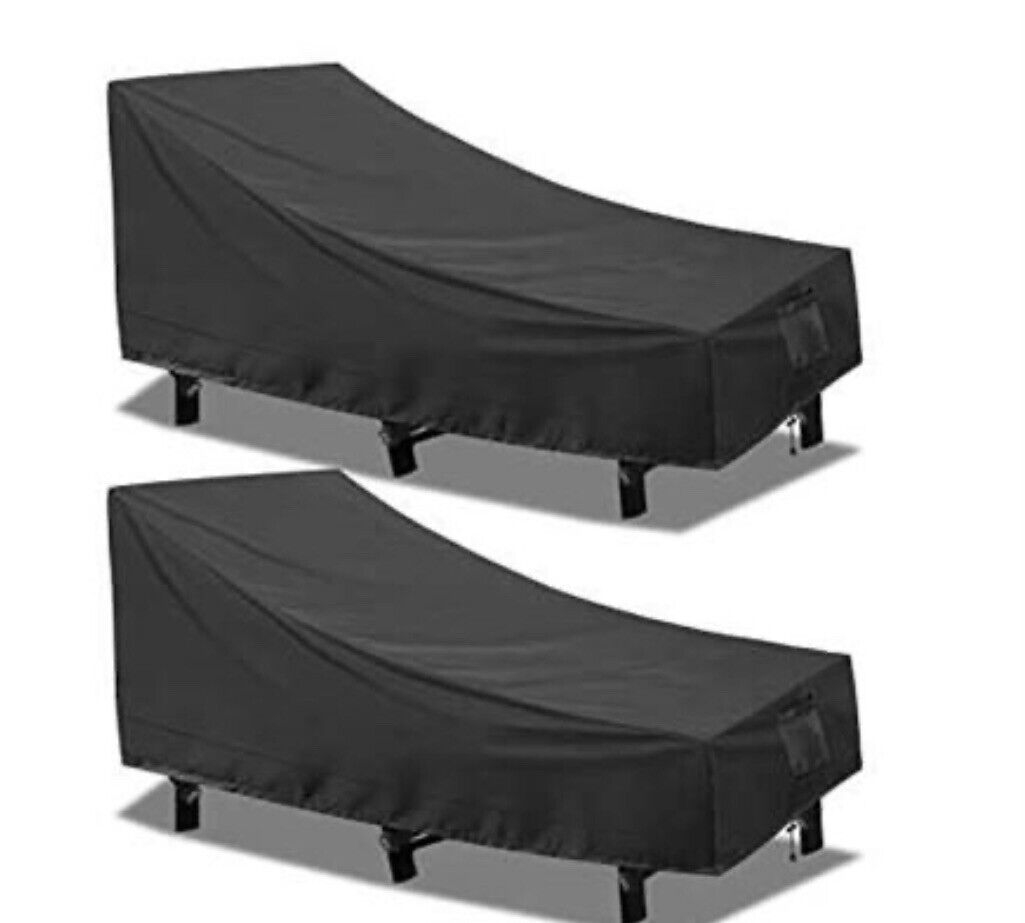 2 Pack PureFit Outdoor Chaise Lounge Cover, Lounge Chair Covers Waterproof Patio