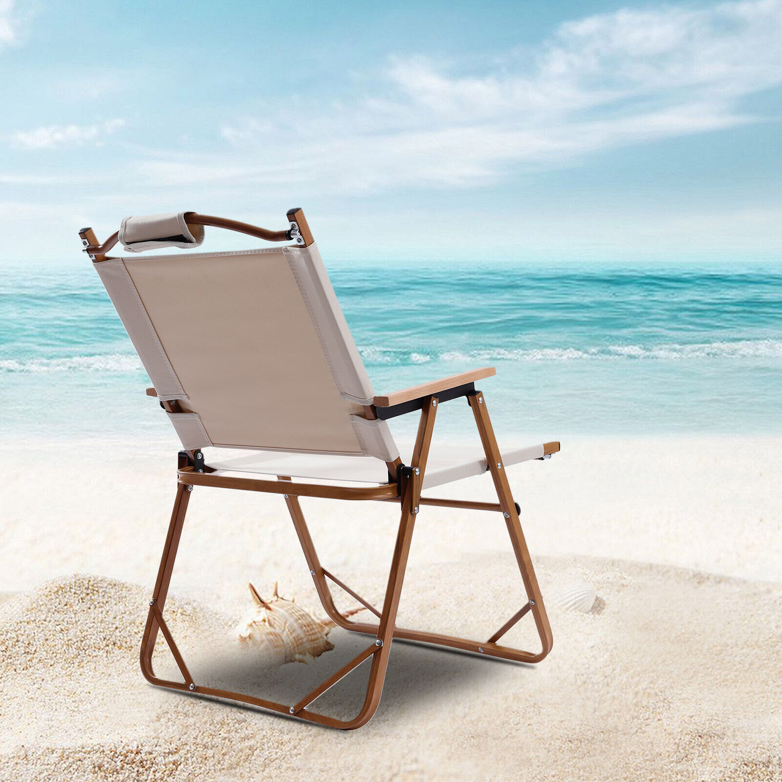 Portable Outdoor Folding Chair Hiking Camping Fishing Picnic BBQ Stool Furniture