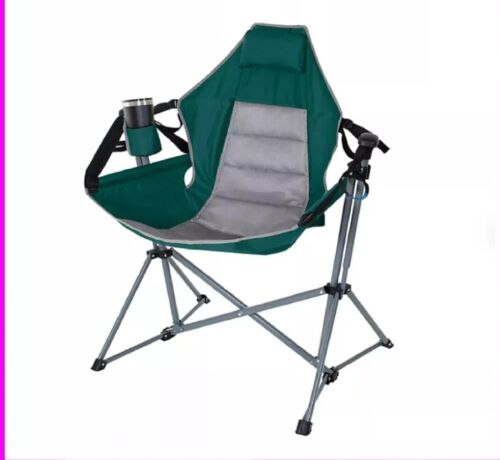 MEMBER'S MARK SWING LOUNGER CAMP CHAIR, Green Smoke