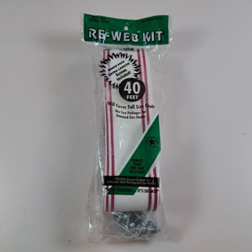 Vintage Wellington 40' Webbing Kit Outdoor Chair 2-1/4" Wide White Cranberry