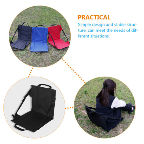 3 Count Outdoor Camping Chair Folding Load-bearing Black