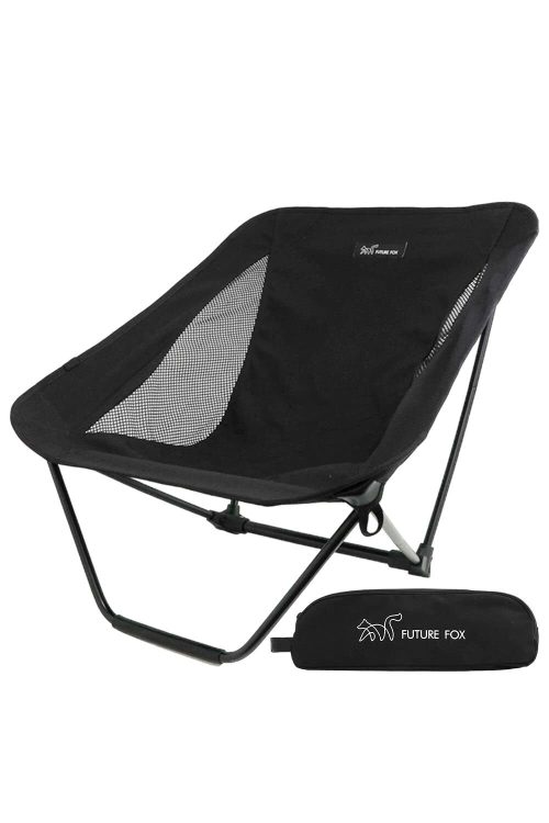 FUTUREFOX UZURA CHAIR Low Chair Outdoor Chair Bonfire Camping Lightweight Black