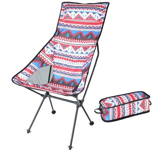 Multicolor Collapsible Backrest Chairs Carry Bag Outdoor Portable Foldable Chair