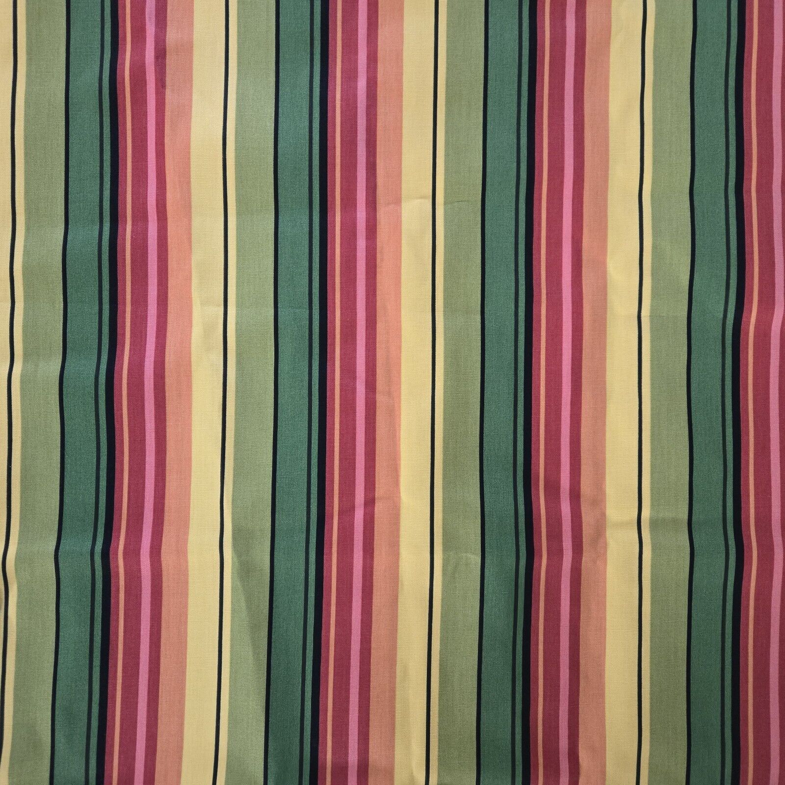 P Kaufmann Outdoor Fabric Stripe Yellow Red Black 2+ Yards Chair Pillow Pool