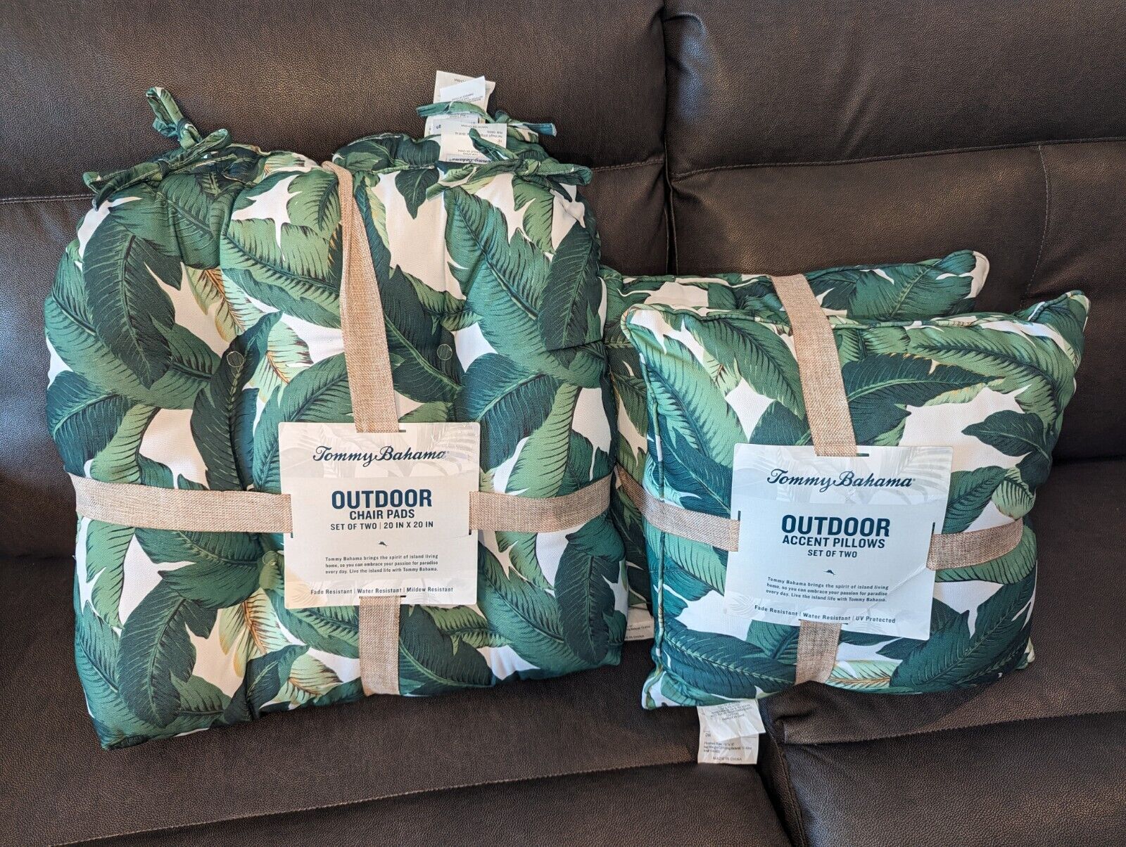 Tommy Bahama Pair Outdoor Chair Cushions & Accent Pillows