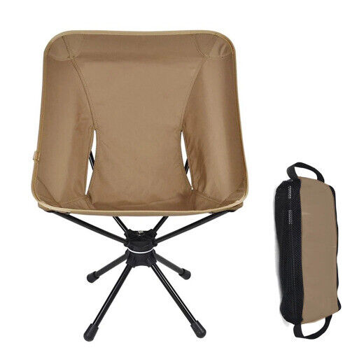 Swivel Detachable Folding Chair Outdoor Backpack Lightweight Seat with Carry Bag