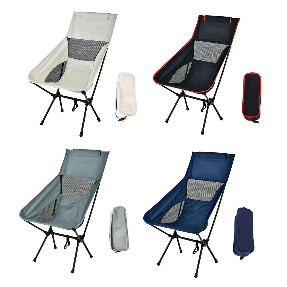 Outdoor Portable Camping Chair Oxford Cloth Folding Lengthen Camping Seat New