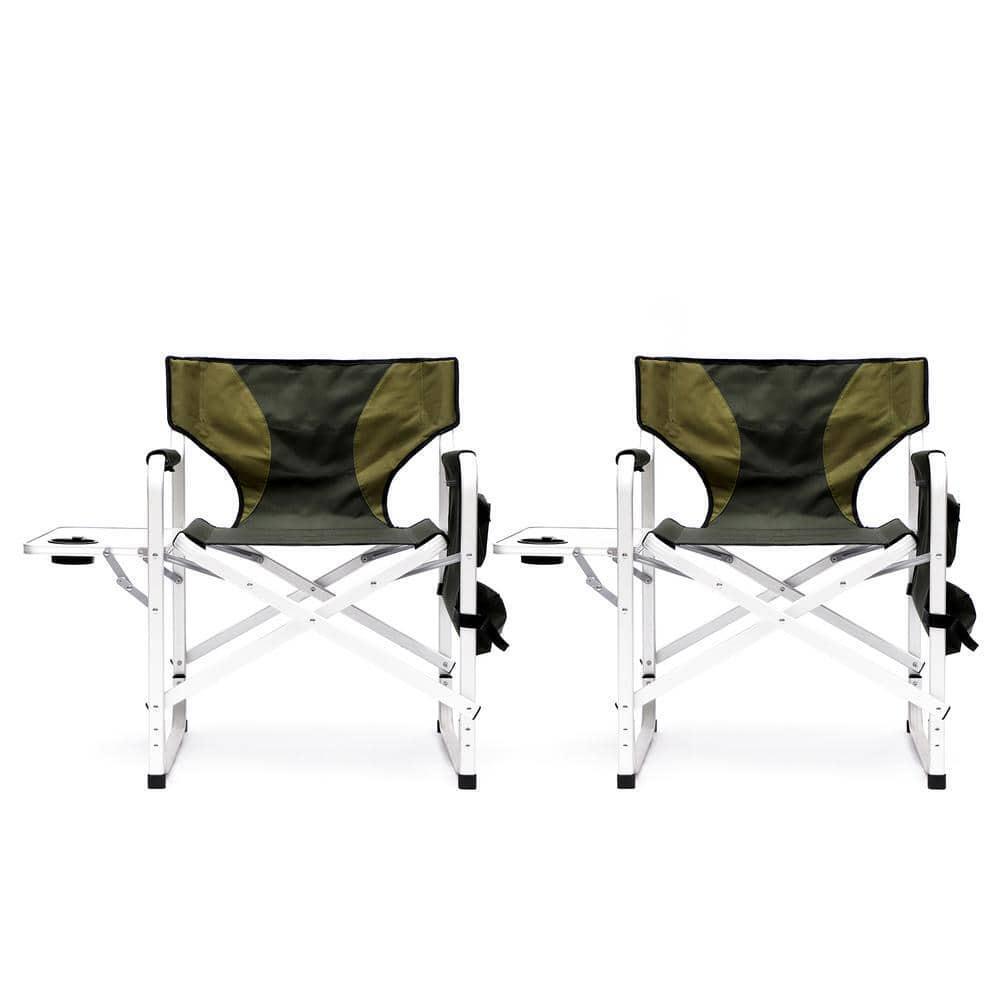 Unbranded Camping Chairs 31.5"Hx23"Lx20"W Backpacking Aluminum Padded Green