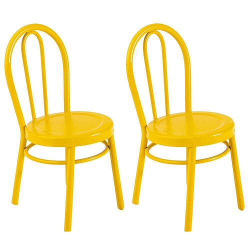 2 Pcs Mini House Small Accessories Decorative Outdoor Chair