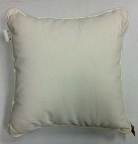 Pottery Barn Outdoor chair patio basket weave throw pillow solid off white 18x18
