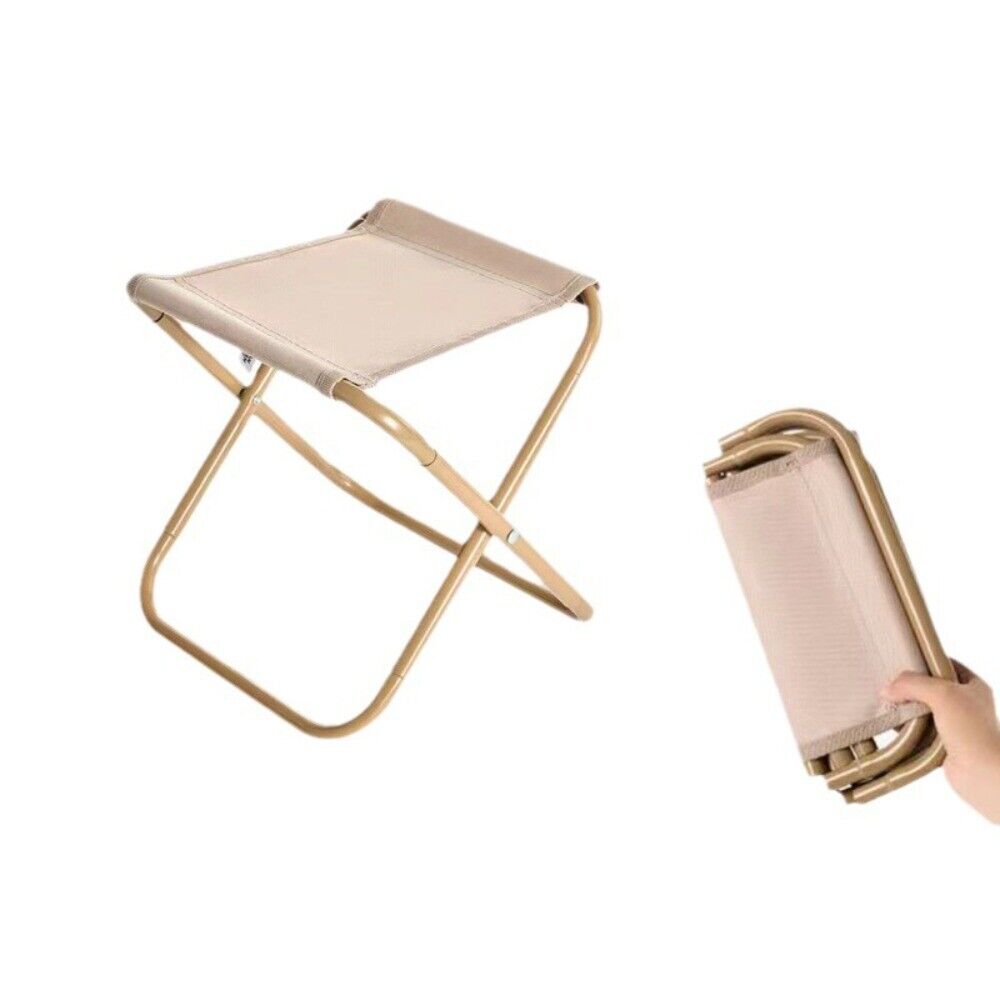 Ultra Light Mini Outdoor Chair Khaki Fishing Chair Stool  Hiking Tools