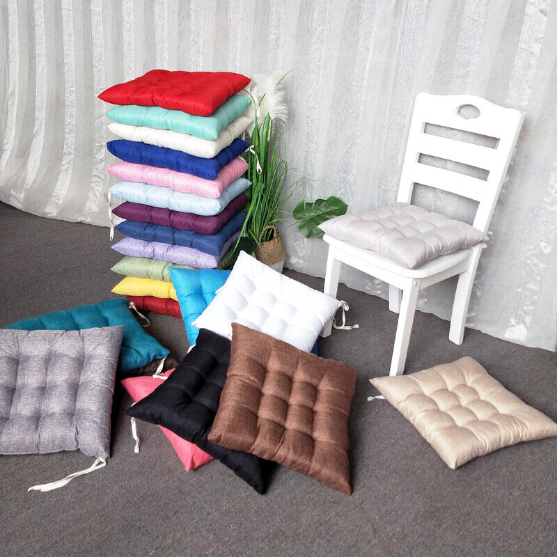 Soft Chair Seat Cushions With Tie on Dinning Room Garden Kitchen Indoor Outdoor