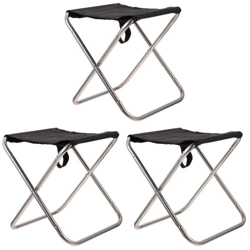 3 Pcs Outdoor Chair Chairs Portable Kids Foldable Travel Child