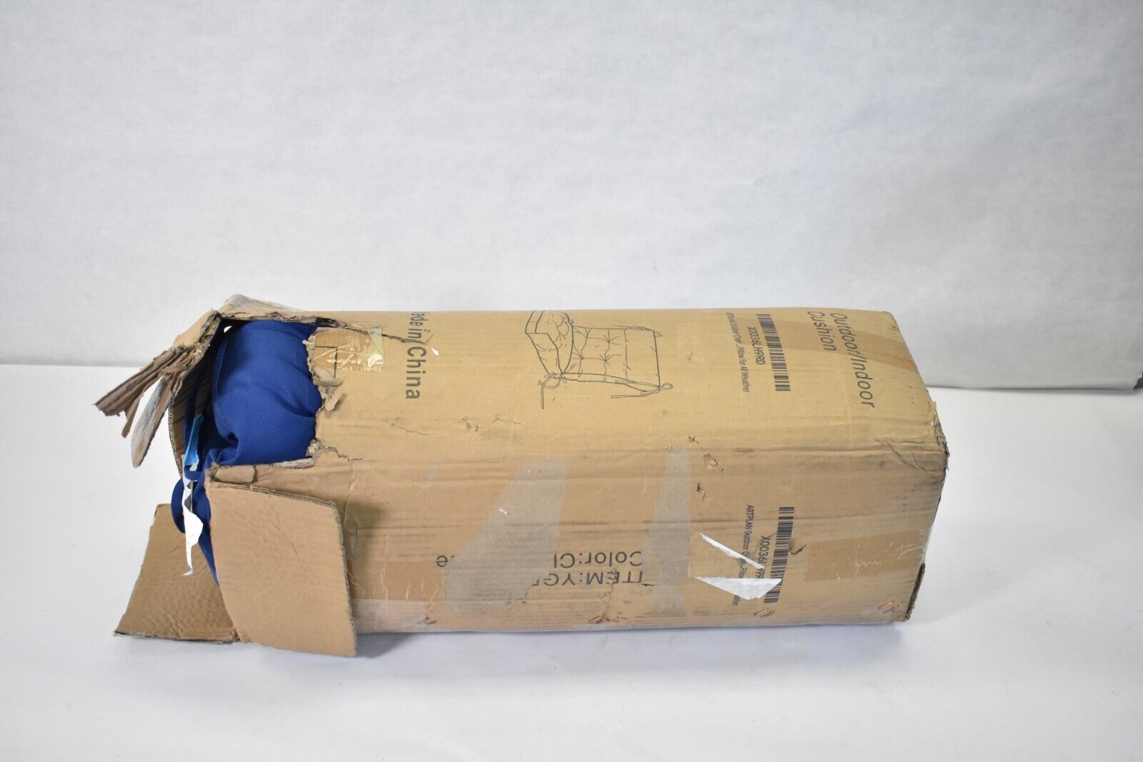 Artplan Outdoor Chair Cushion All Weather Patio Tufted Pillow Dark Blue
