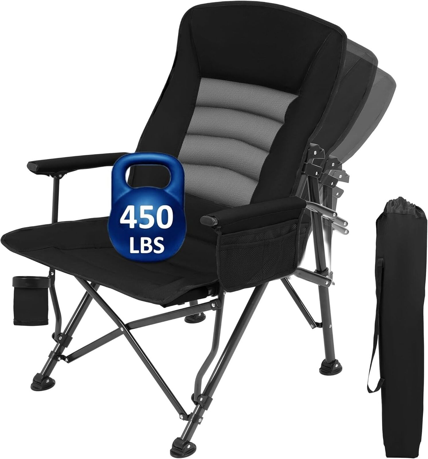Oversized Camping Chair for Adults Heavy Duty,Outdoor Sports Folding Lawn Cha...