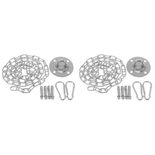 2 Sets Rings Heavy Duty Hooks Outdoor Chair Swing Hanging Fixing