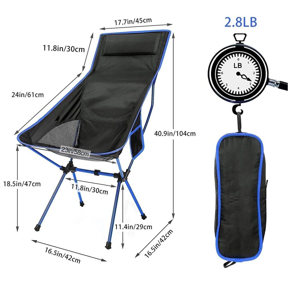 Camping Chair Portable Lightweight Folding Camp Chairs For Garden Outdoor
