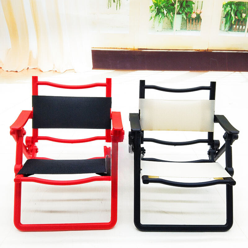 Doll house 1/6 Scale Dollhouse Miniatures Furniture Fold Outdoor Chair Plastic