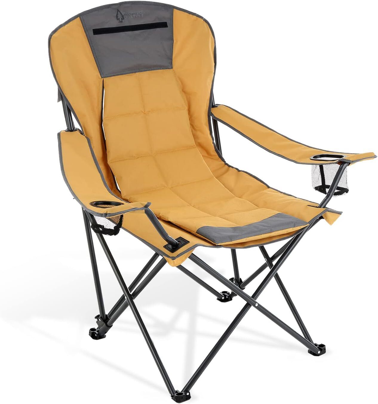 ARROWHEAD OUTDOOR Portable Folding Hybrid 2-in1 Camping Chair, Tan (New)