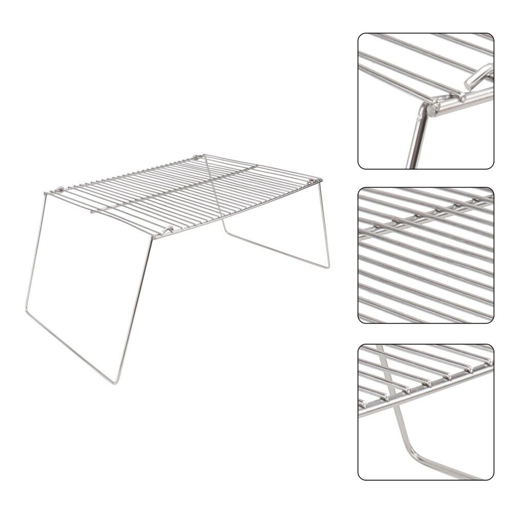 Portable Barbecue Grill Camping Rack Mini Smooth Surface Outdoor Picnic