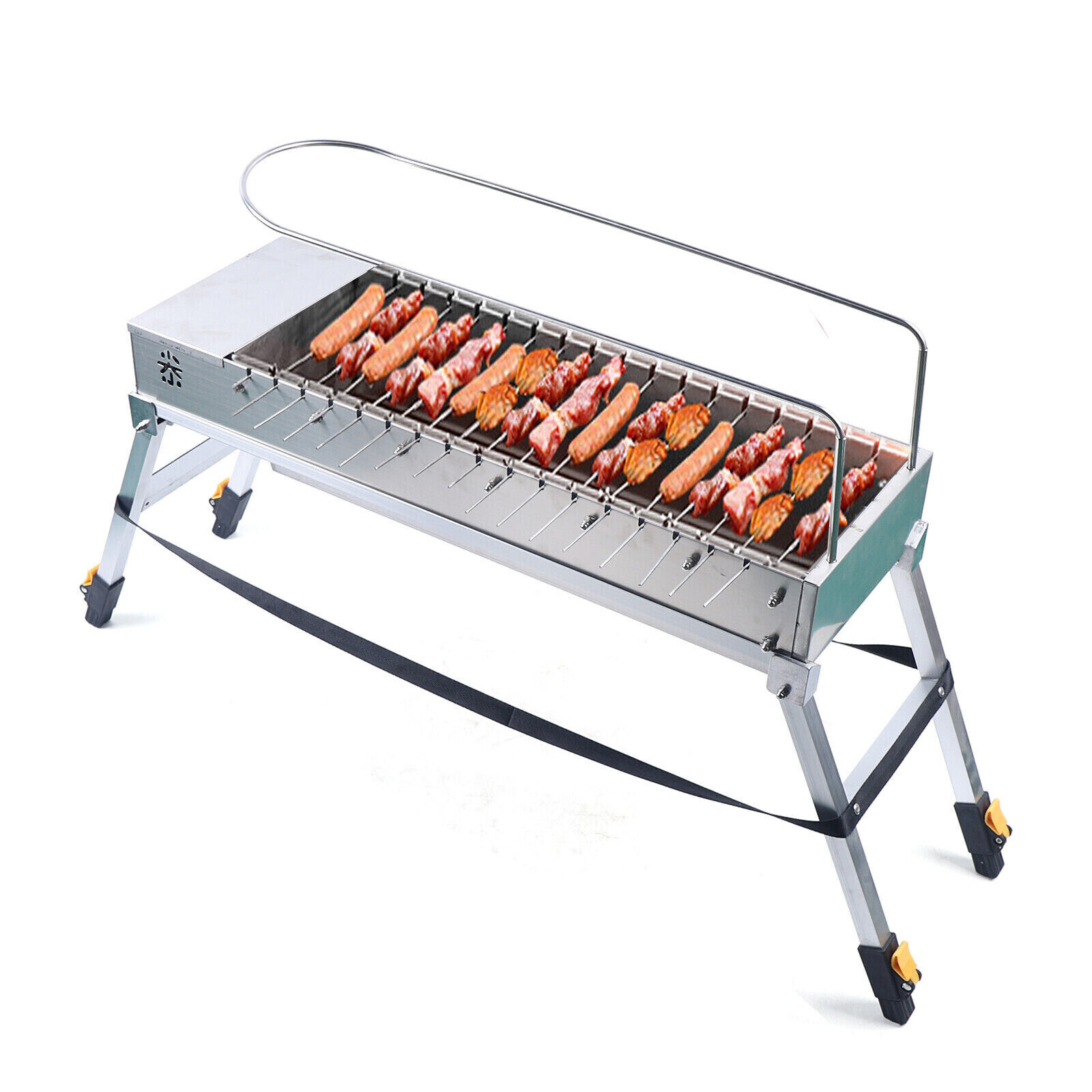 20 Skewer Automatic Rotating BBQ Barbecue Grill Attachment Rack with USB port