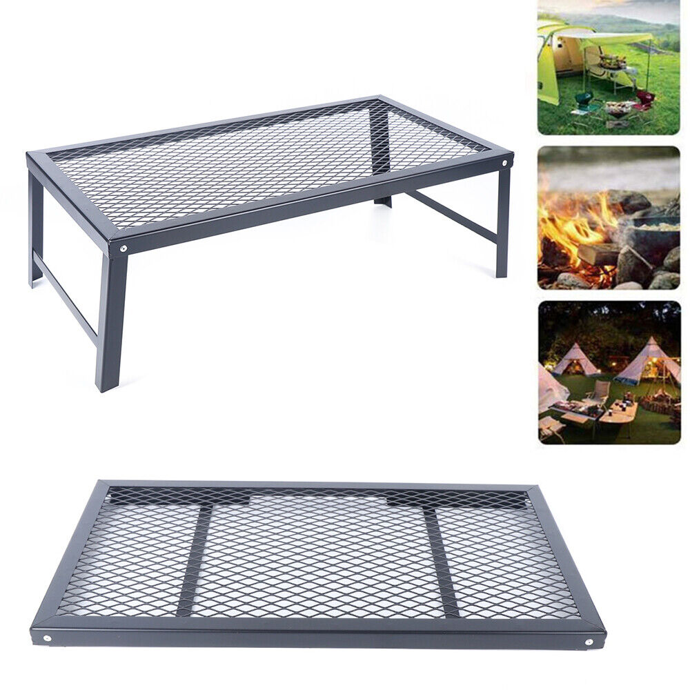 Grill BBQ Barbecue Grill Rack Griddle Plate Campfire Grill Camp Cooker Foldable