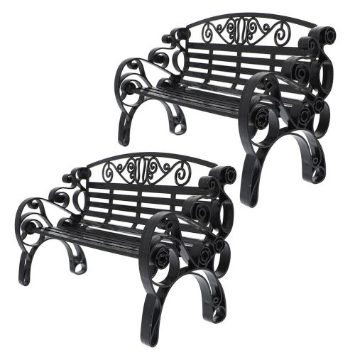 2 Pcs Mini Chair Outdoor Lounger Dollhouses Bench Decoration