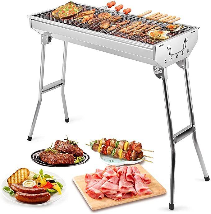 UTEN BBQ Barbecue Grill Fold Portable Charcoal Stove Camping Garden Outdoor BBQ