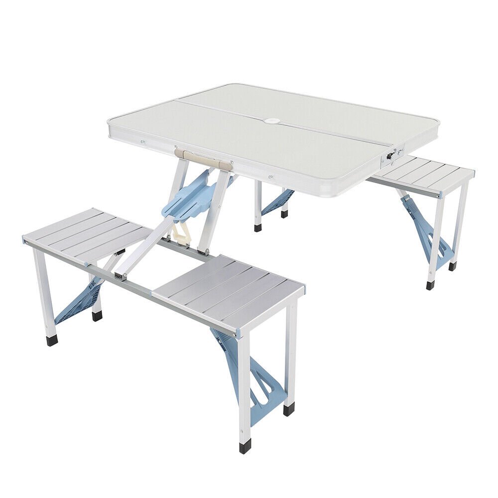 Lightweight Aluminum Alloy Folding Table and Chair Set for Camping Outdoor Use