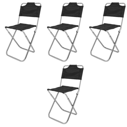 4 Pack Foldable Outdoor Chairs Beach Supply Fishing Folding