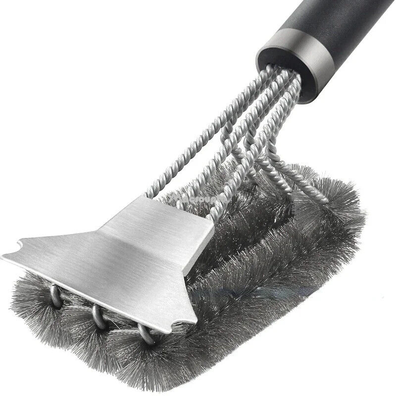 Barbecue Grill BBQ Brush Clean Tool Grill Accessories Stainless Steel Bristles