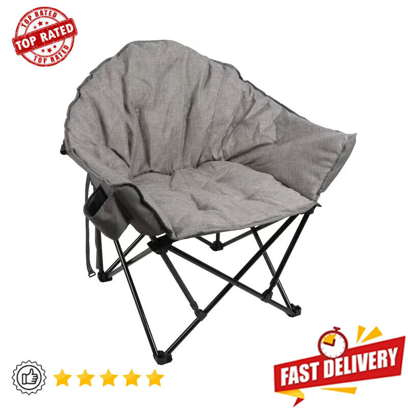 Camping Club Chair Outdoor Hiking Cushion Cup Holder Portable Compact Adult New