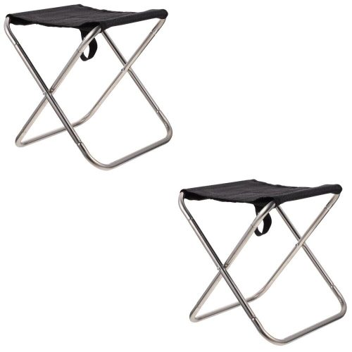2 Pcs Folding Stool Out Door Chairs Portable for outside Kids Foldable