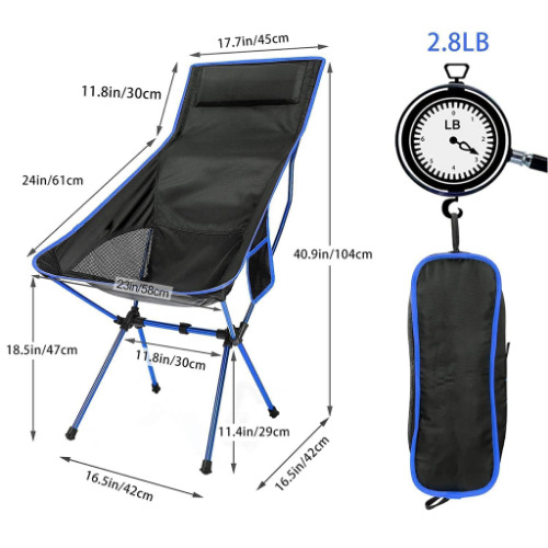 Camping Chair Lightweight Folding Camp Chairs Outdoor Hiking Travel Fishing
