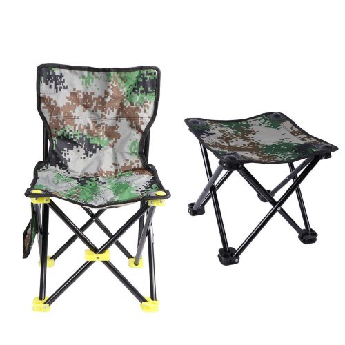 2 Pcs Portable Fishing Stool and Chair Foldable Chairs Outdoor