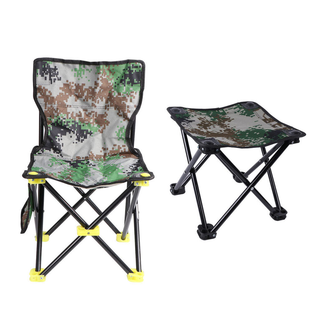 2 Pcs Portable Fishing Stool and Chair Foldable Chairs Outdoor