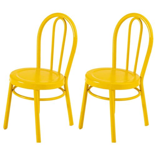 2 Pcs Decorative Outdoor Chair Dollhouse Furniture Ornaments